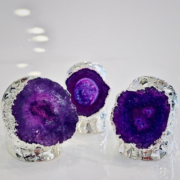 COLORFUL GEODE STATEMENT RING - Picture 5 of 10
